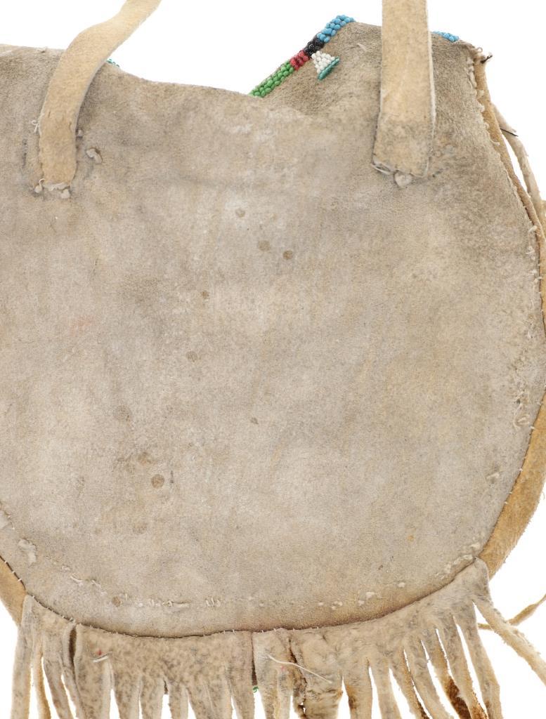 19th C. Northern Cheyenne Beaded Tobacco Bag