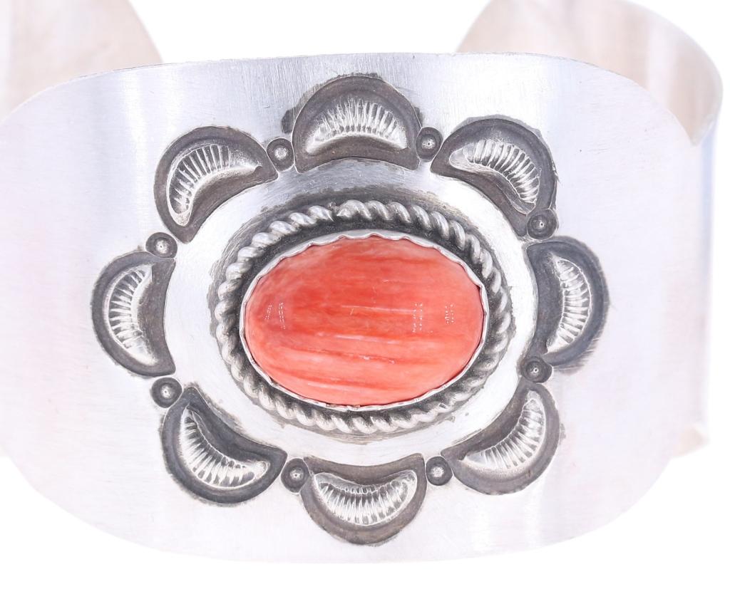 Navajo Chaz Tsosie Sterling Silver Oyster Bracelet