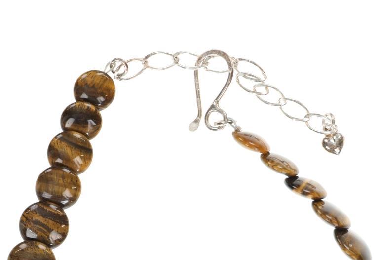 Fancy Disk Tiger's Eye Graduated Jewelry Set