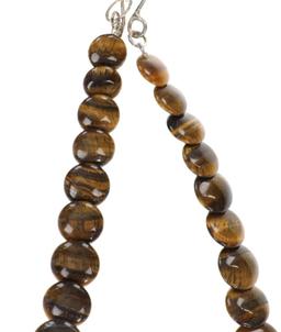 Fancy Disk Tiger's Eye Graduated Jewelry Set