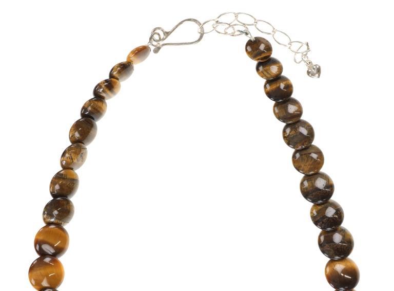 Fancy Disk Tiger's Eye Graduated Jewelry Set