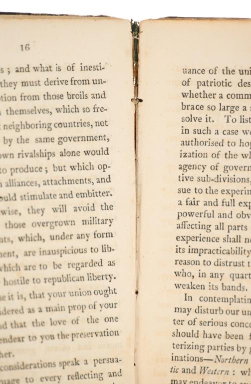 Washington's Farewell Address to the People 1812