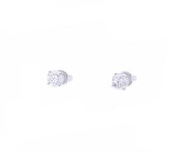 1.97ct Diamond & 14k White Gold Stud Earrings