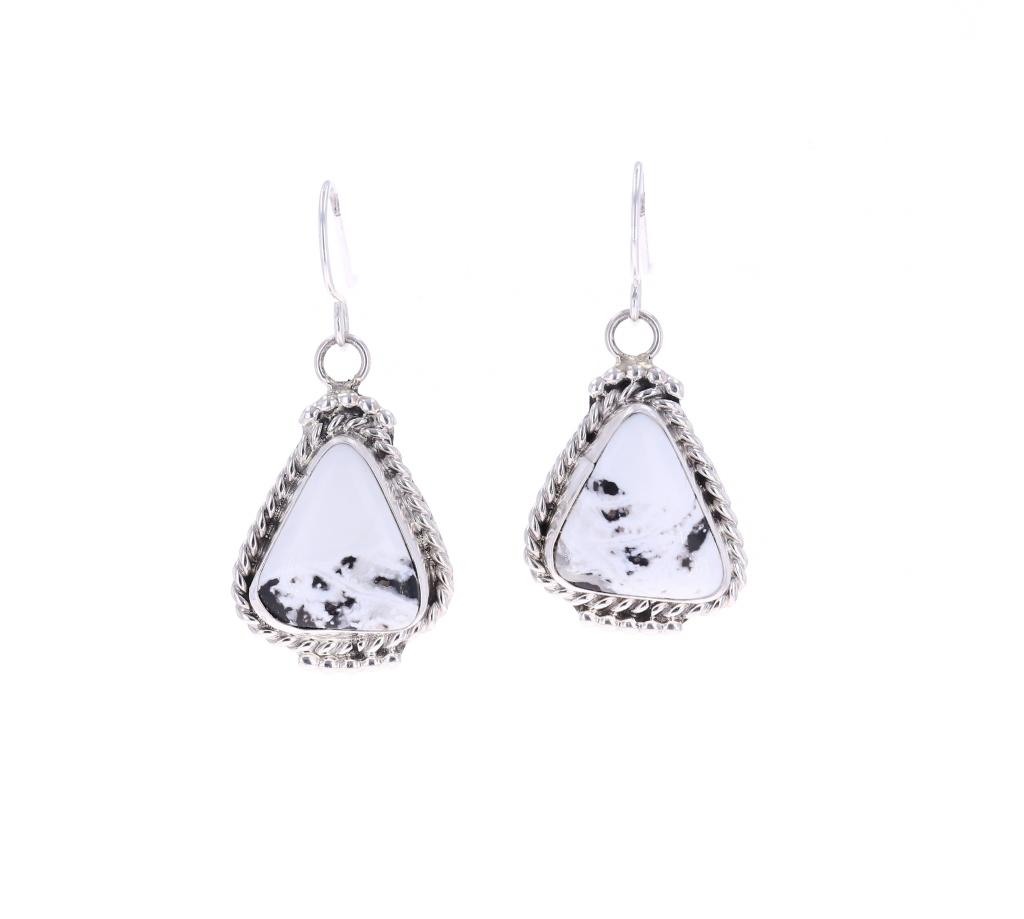 Navajo S. Silver White Buffalo Turquoise Jewelry