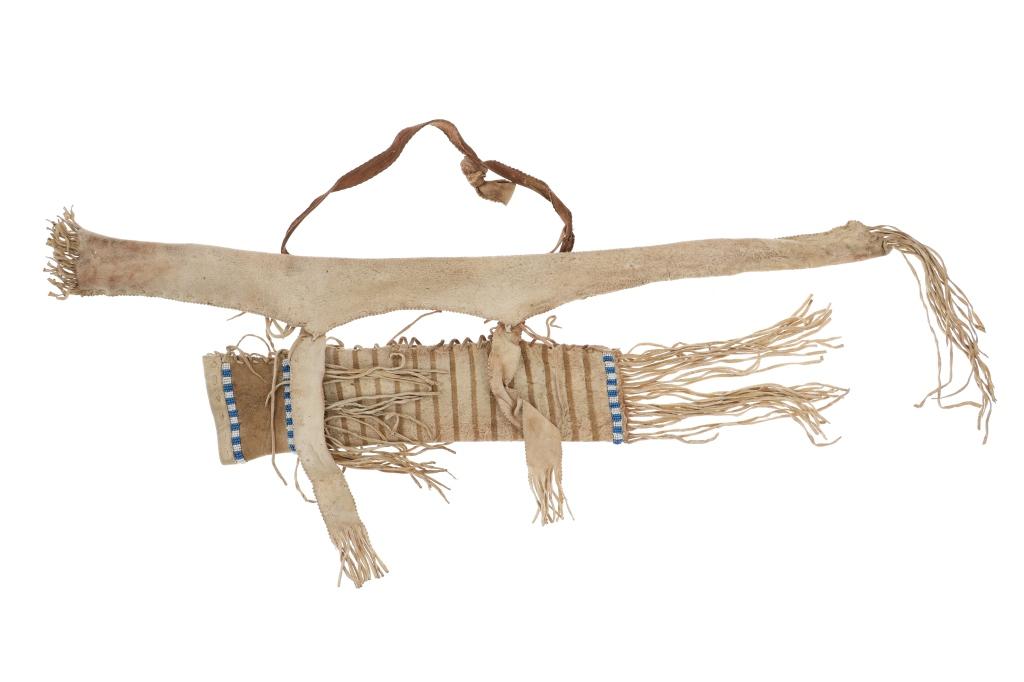 Crow Beaded Indian Hide Bowcase & Arrow Quiver