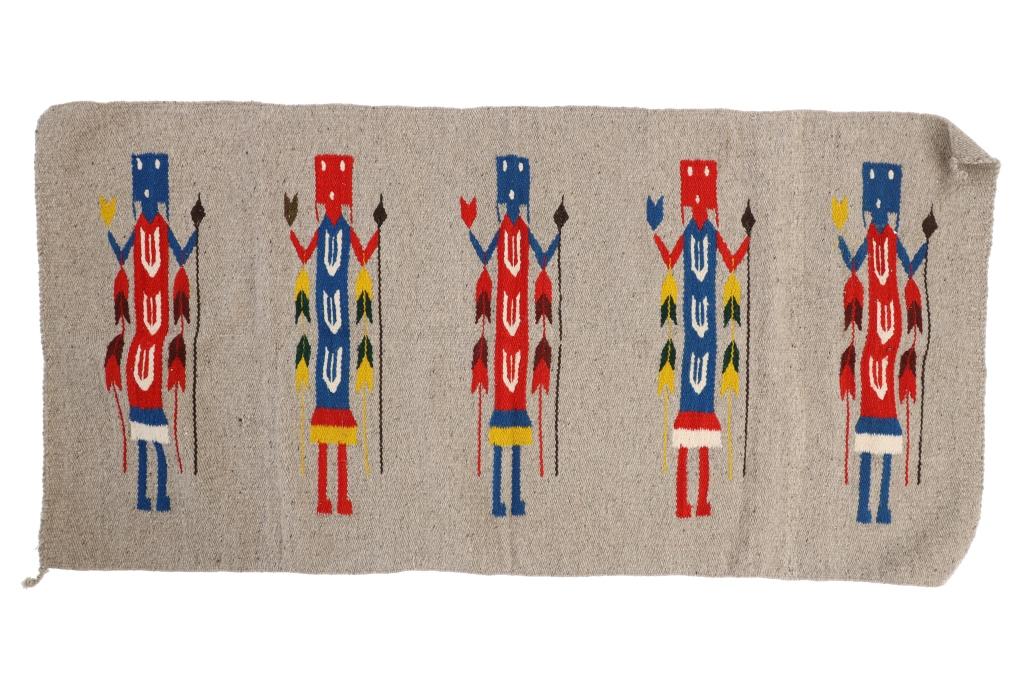 Navajo Ye Be Chei Hand Woven Rug c. 1970's