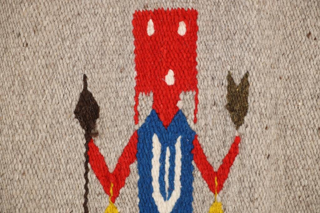 Navajo Ye Be Chei Hand Woven Rug c. 1970's