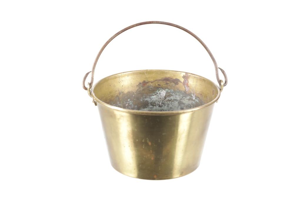 H.W. Hayden Brass Bucket Working Pail c. 1851