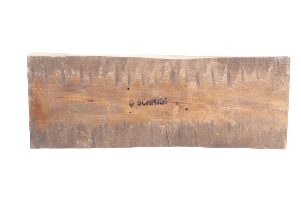 Original D. Schmidt Wooden Inuit Fisherman Carving