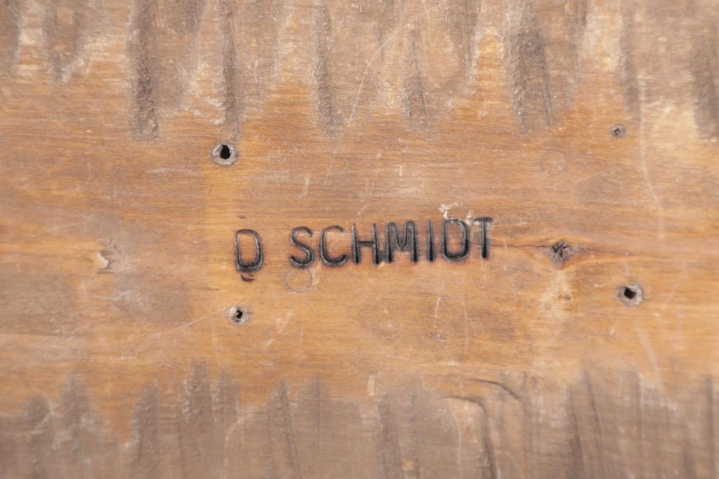 Original D. Schmidt Wooden Inuit Fisherman Carving