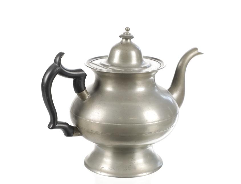 Boardman Warranted Pewter Teapot c. 1820-30s