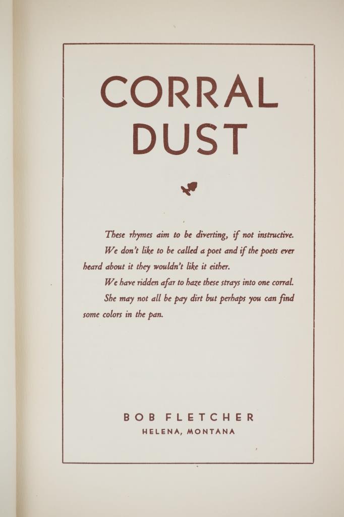Corral Dust By Bob Fletcher 1934 Shorty Shope