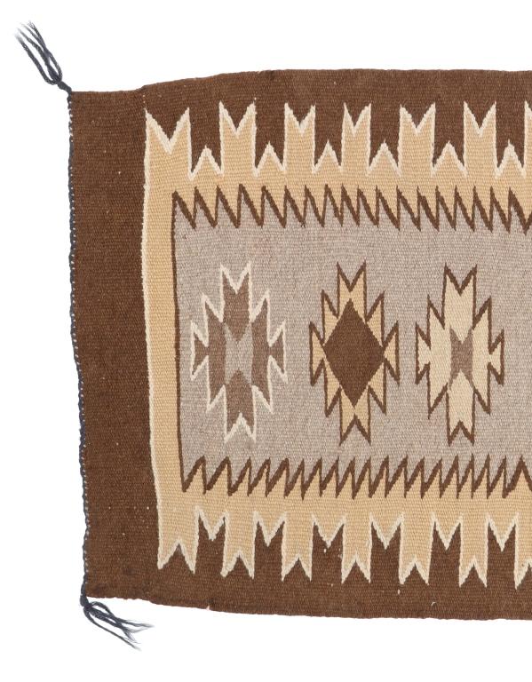 Navajo Bisti Trading Post Sampler Rug c. 1940's