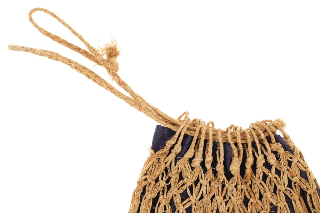 Polynesian Grass Skirt, Blouse, & Bag c. 1930s