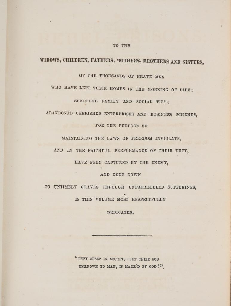 1st Ed. "Life and Death in Rebel Prisons" 1865