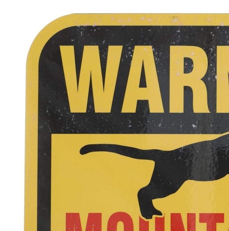 Mountain Lion Warning Sign from Canada