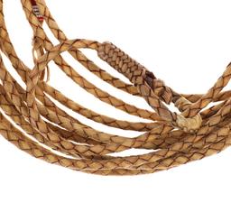 Blackfeet Beaded Braided Rawhide Lariat Rope