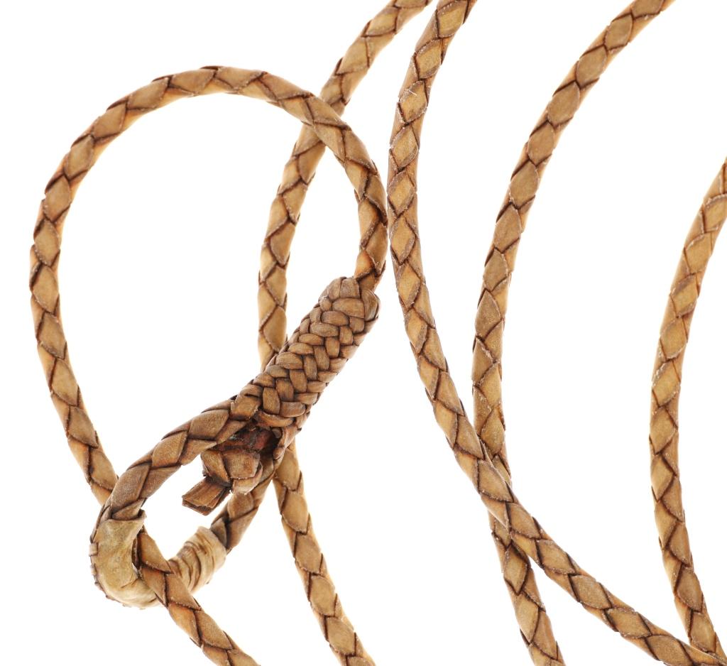 Blackfeet Beaded Braided Rawhide Lariat Rope