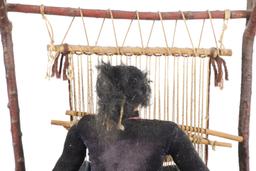 Navajo Weaver Woman Loom Display Figural c. 1950s