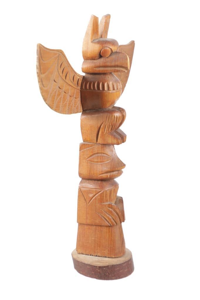 First Nations Pachena Indians Carved Totems c1980s