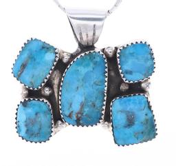 Navajo Jennifer Begay Silver Turquoise Necklace