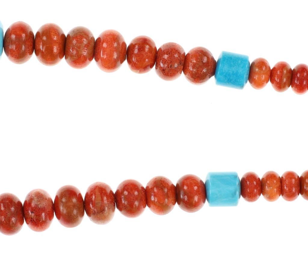 Red Jasper & Turquoise Graduated Necklace Earrings