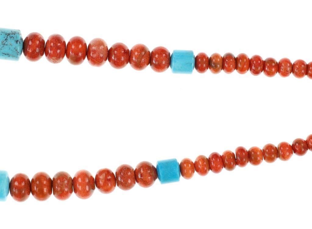 Red Jasper & Turquoise Graduated Necklace Earrings