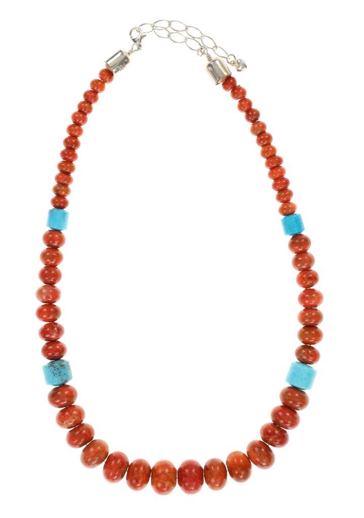 Red Jasper & Turquoise Graduated Necklace Earrings