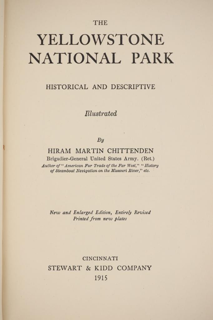 "The Yellowstone National Park", Chittenden 1915