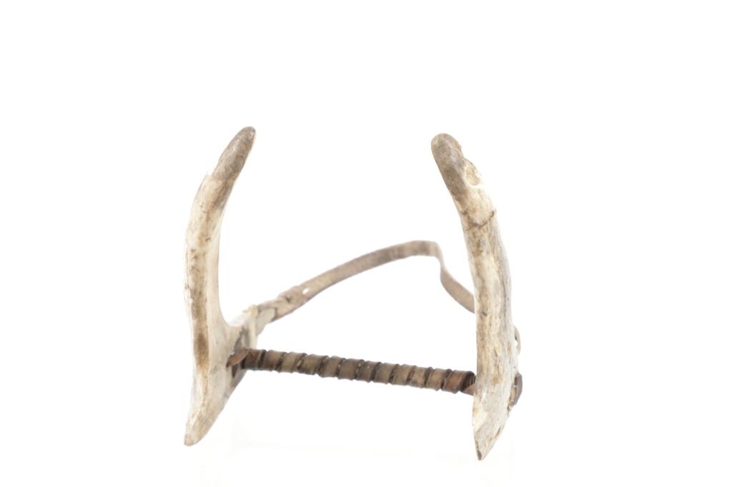 Plains Indian Elk Antler Tine Horse Straight Bit