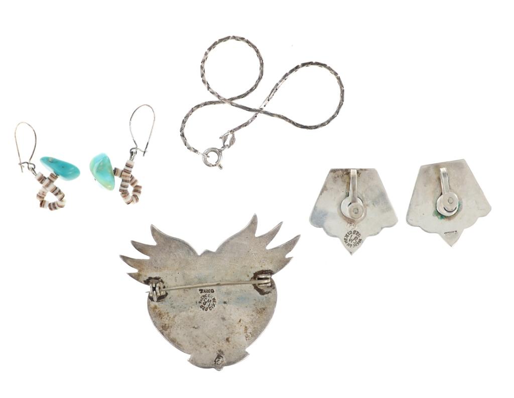 Collection of Sterling Silver & Turquoise Jewelry