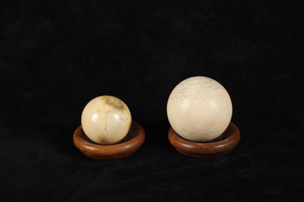 Solid Ivory Decorative or Billiard Balls 19th C.