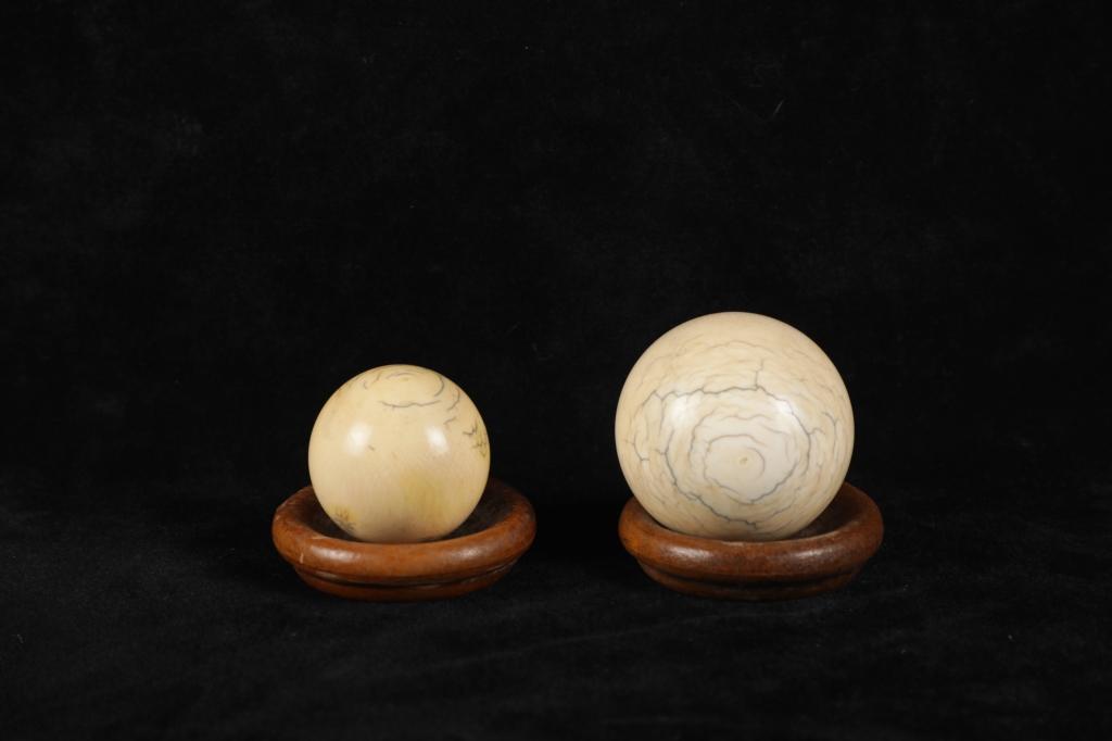 Solid Ivory Decorative or Billiard Balls 19th C.