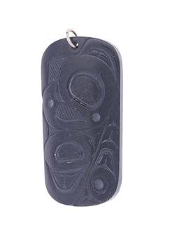 Haida Denny Dixon Argillite Hawk Pendant c. 1980's