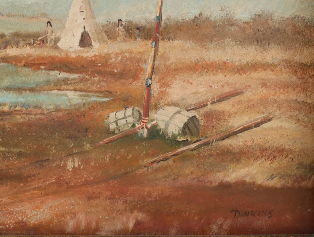 Native American Oil On Board Paintings 20th C. (2)