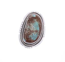 Navajo Vera Tsosie Sterling Silver Turquoise Ring