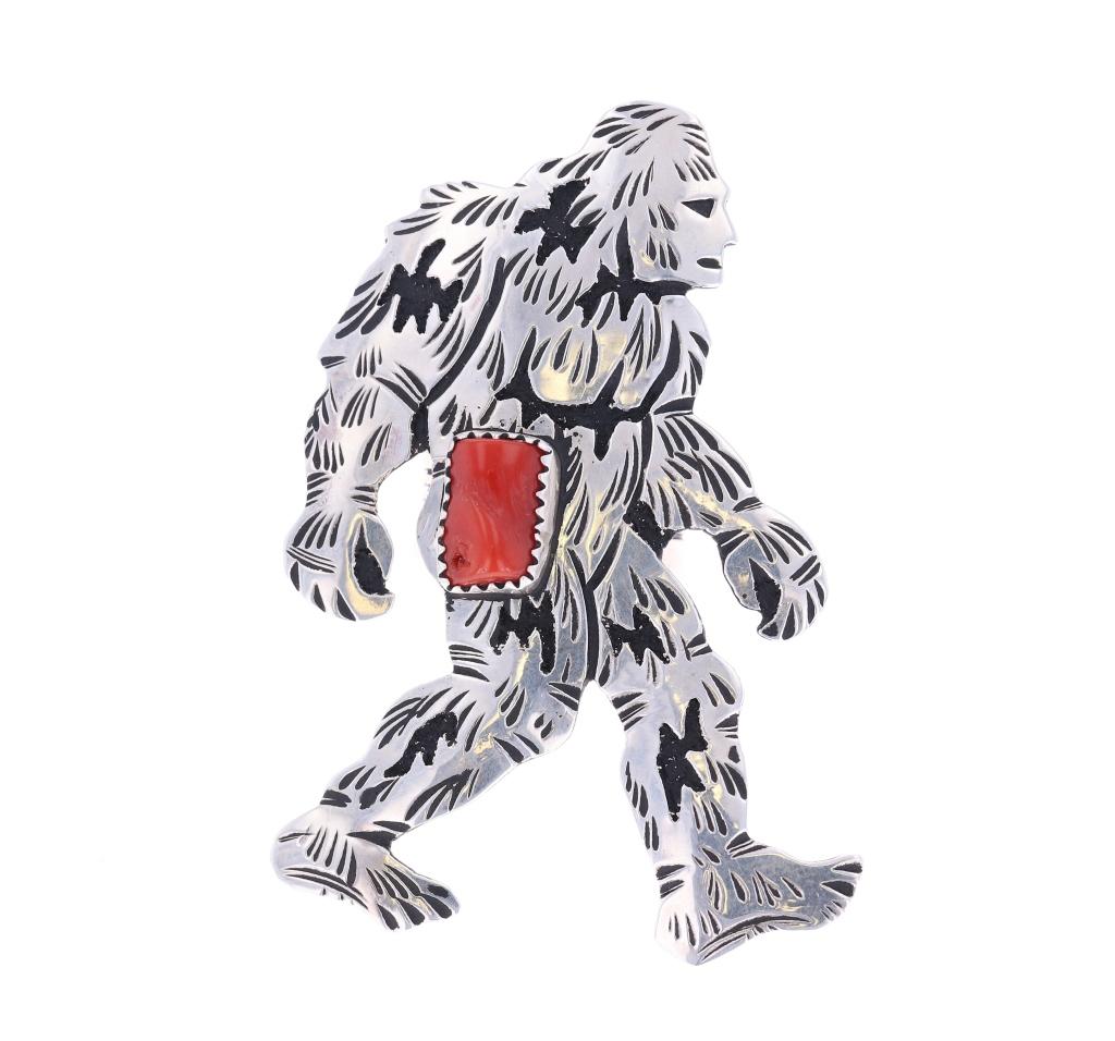 Navajo R. Singer Sterling Silver Sasquatch Ring