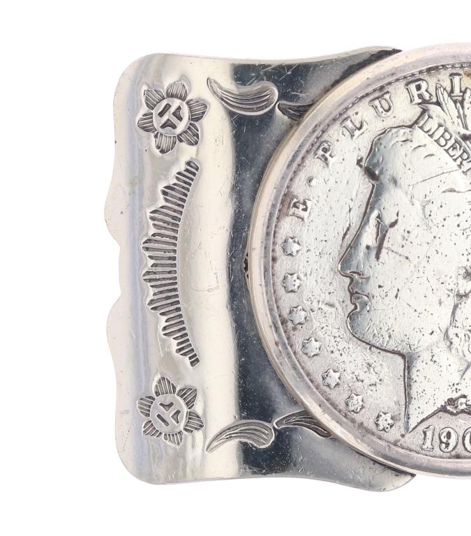 Bell Trading Post Nickel Silver Morgan Belt Buckle