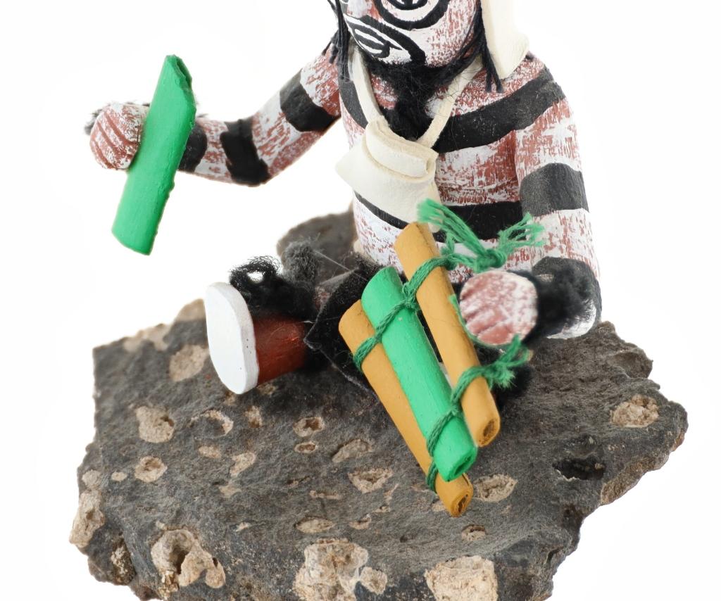 Pueblo Koyona Koshare Kachina Figure c. 1969