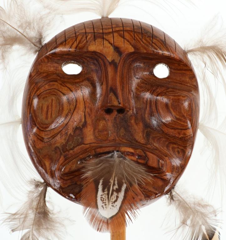 Ed Komakhuk Wood & Soapstone Inuit Spirit Masks