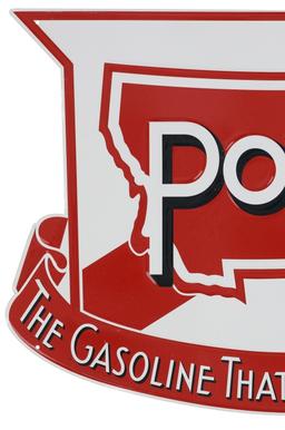 Embossed Montana Power Gas Porcelain Sign