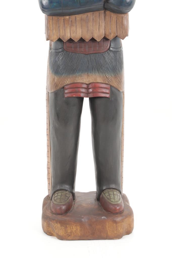 Large Cigar Store Indian Wood Carving Life Sized