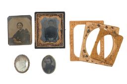 Four Portrait Daguerreotypes & Frames 1860-90s (4)