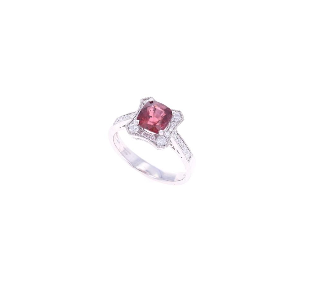 1.70ct Spinel & VS Diamond Platinum Ring