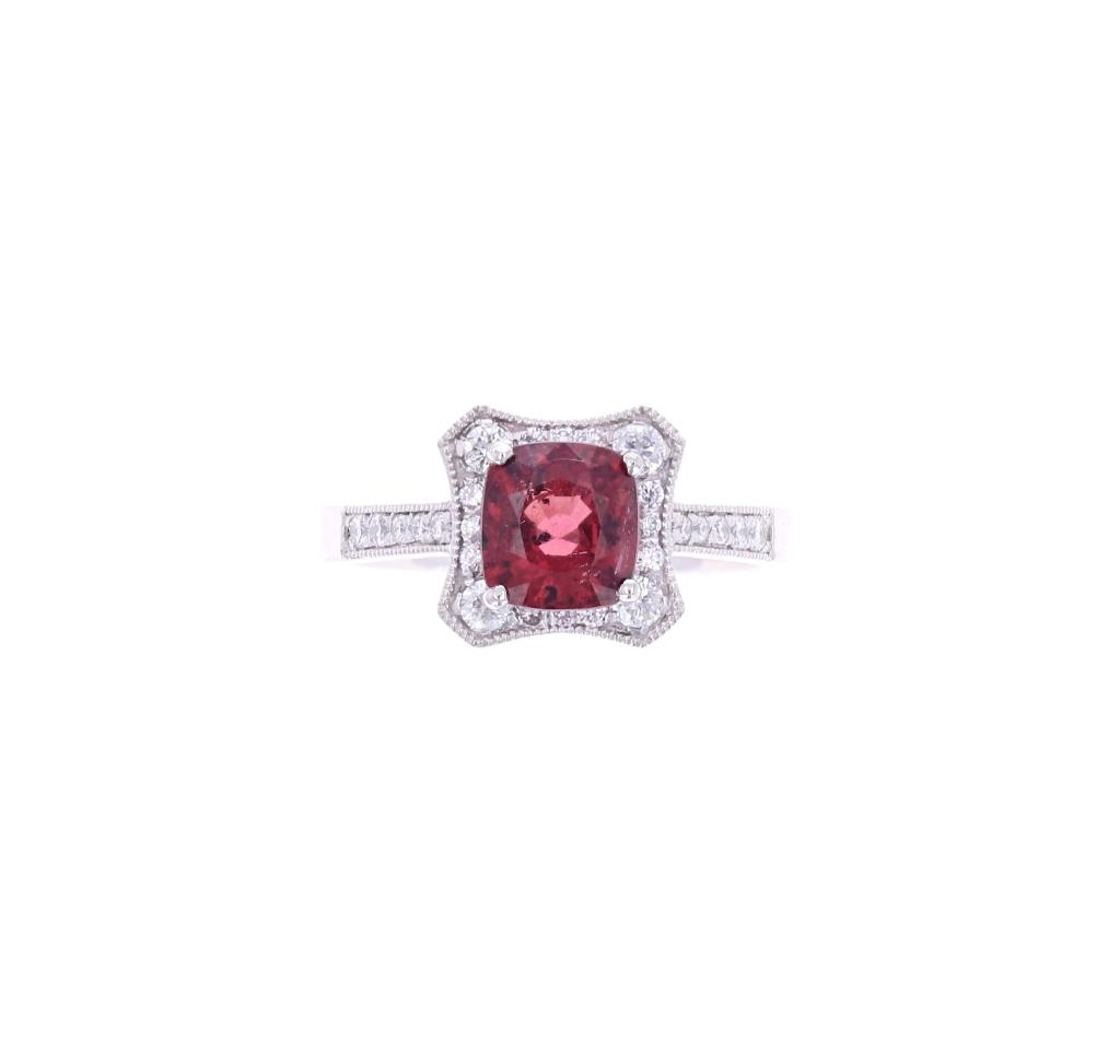 1.70ct Spinel & VS Diamond Platinum Ring