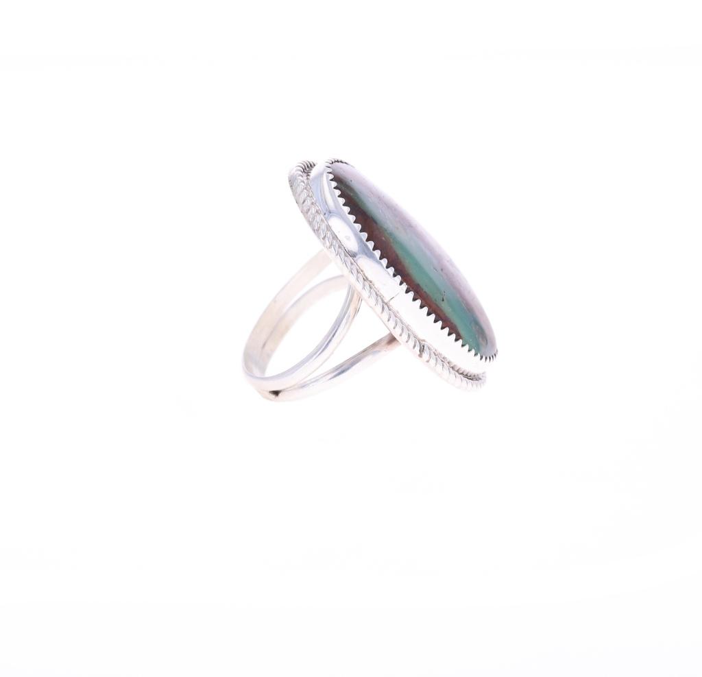 Navajo Jennifer Begay Silver Royston Ribbon Ring