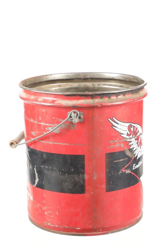 Large 35 lbs Swan-Finch Oil / Grease Can 1920-30s