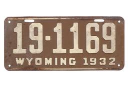 Original Montana & Wyoming License Plates 1932-83