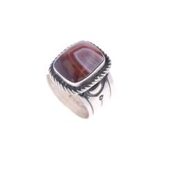 Navajo Chaz Tsosie Sterling Silver Carnelian Ring