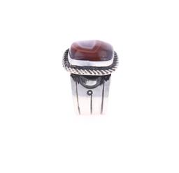 Navajo Chaz Tsosie Sterling Silver Carnelian Ring